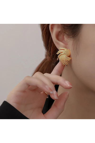 Eva Grace Cercei Annabel, aurii, în stil vintage, cu formă asimetrică