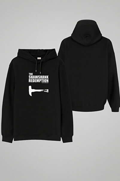MODA Hanorac negru pentru adulți The Shawshank Redemption cu imprimeu tricou