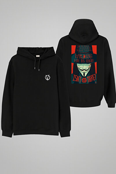 MODA V for Vendetta με τύπωμα Φούτερ με κουκούλα για ενήλικες με κουκούλα