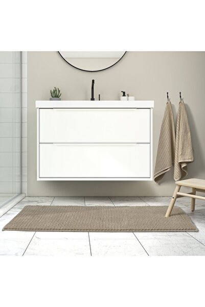 IKEA TOFTBO Bath mat, beige, 60 x 120 cm