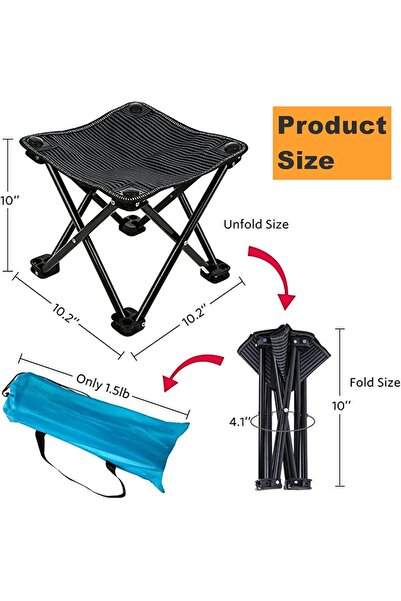 Hope Mini Portable Folding Stool, Outdoor Folding Chair for Camping, Fishing, Travel, Hiking, Gard
