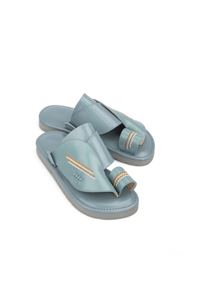 NAYASHIN حذيان شرقي رائع من الجلد المطرز