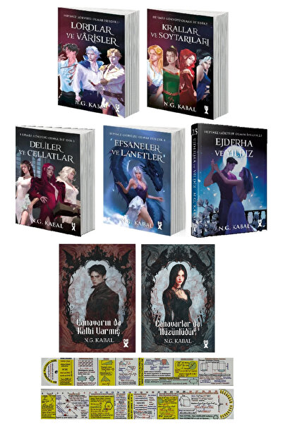 Dex N. G. Kabal 7 Kitap/Hepimiz Gökyüzü Olmak İstedik+Canavarın da Kalbi Varm...