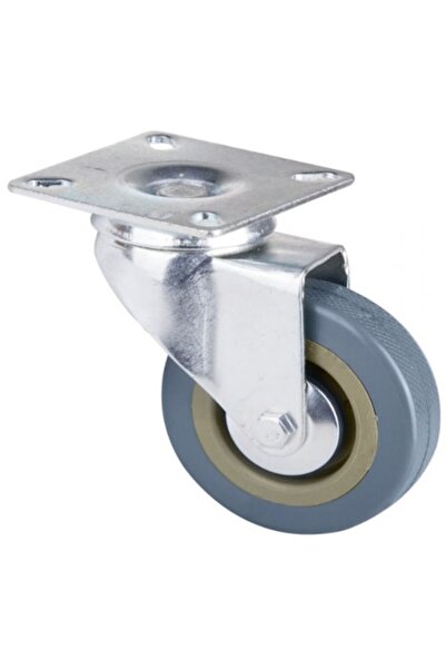 Evotools Roată pivotantă cu placă din PVC pentru mobilă 50 mm fără frână,