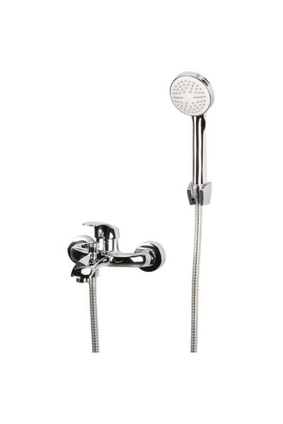 EVOSANITARY Aqua Star 671286 bath/shower mixer with hose and shower head, single-lever, chrome