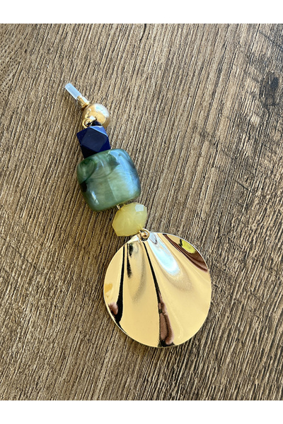 Büyük Hanım Bohemian Style Chunky Resin Metal Earrings