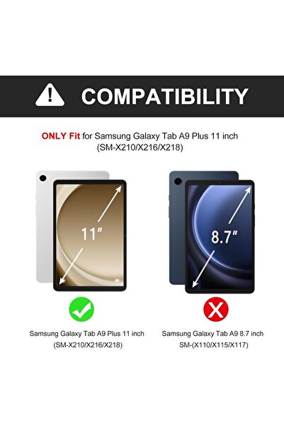 HYX حافظة لوحة مفاتيح لجهاز سامسونج جالاكسي تاب A9+ / A9 بلس 11 بوصة 2023، بلوتوث لاسلكي