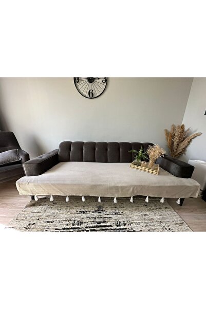 Doğa Şal Model Koltuk Örtüsü TOPRAK
