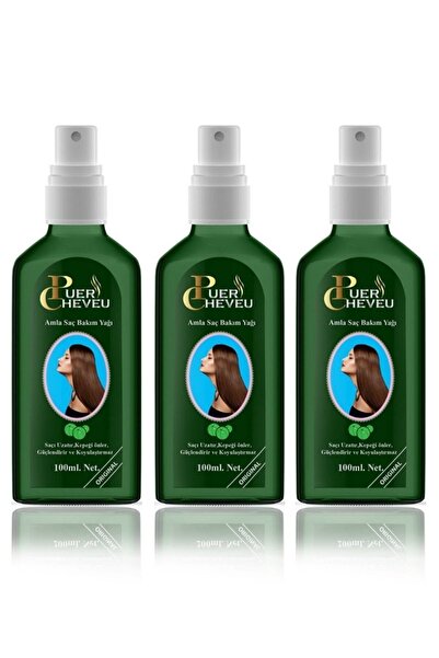 puer cheveu Amla Saç Bakım Yağı Sprey 100 ml 3 Adet