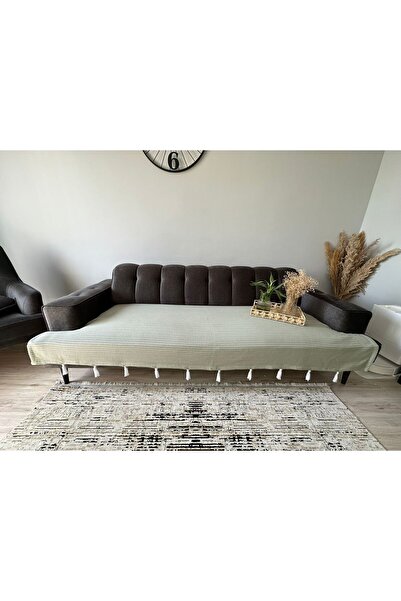 Doğa Şal Model Koltuk Örtüsü Su Yeşili