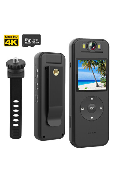 ANGAVO Cameră video corporală 4K ANGAVO, Night Vision, rezistentă la șoc, por...