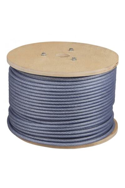 Evotools Cablu de oțel galvanizat acoperit cu PVC - 100 m, 5 mm