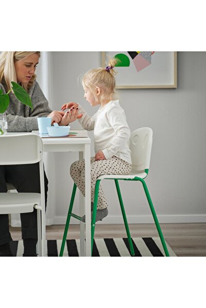 IKEA VILDGÅS Junior Chair, White/Green