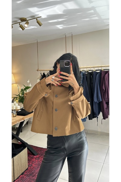 Kris Kadın Bebe Yaka Kısa Trenç