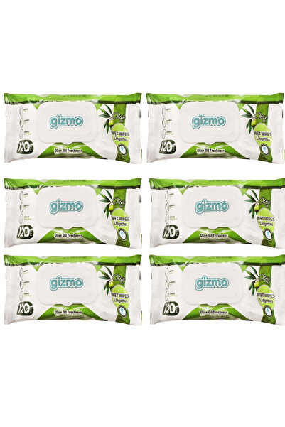 Gizmo ZEYTİNYAĞLI ISLAK MENDİL 120Lİ X 6 PAKET