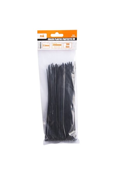 Evotools Set 100 bride de cablu din plastic 679353, protecție UV, 2,5x200 mm