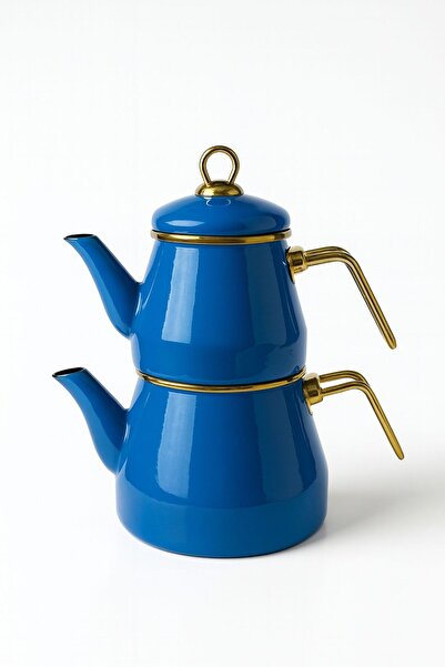 Noah Exclusive Enamel 3 Piece Stainless Steel Enamel Teapot - Blue