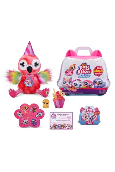 Zuru Surpriză de pluș vorbitoare interactivă, Pets Alive Pet Shop 9523D cu ac...
