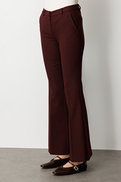 Ekol İspanyol Paça Yan Cepli Pantolon Bordo 05011