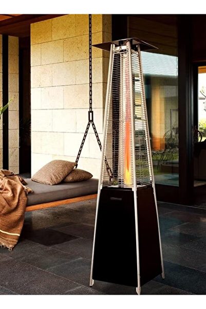 TOSCANA U Outdoor gas fireplace and heater with quartz glass tube for outdoor patios, gardens and restaurants