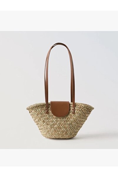Obay New Style Natural Grass Single Shoulder Straw Bag Woven Bag Vacation Beach Bag Versatile Bag Khaki