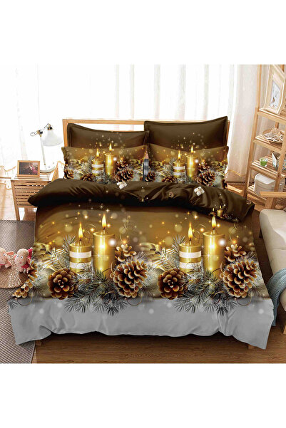 JOJO Bed linen for 2 people with elastic 180x200, ZUBI, Christmas pattern, Finet, 6 pieces