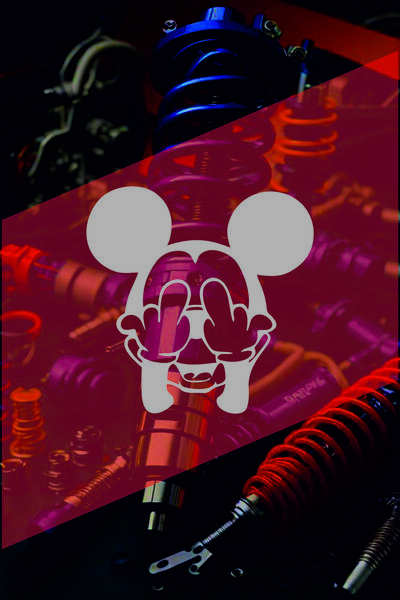 sticker ملصق زجاجي ثلاثي الأبعاد بتصميم ميكي مقاس 15×15 سم للسيارات والدراجات...