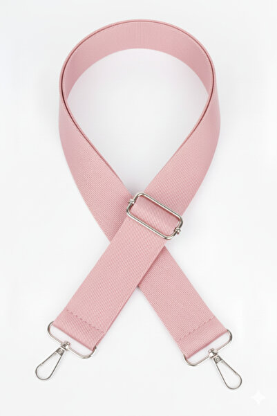 Defnella Powder Polyester Column Adjustable Bag Handle - (125 cm) with Silver Metal Accessories (4cm)