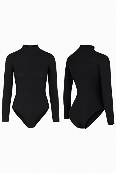 Alissa Women's Cotton Lycra Combed Cotton Long Sleeve High Neck 2-Piece Snap-On Bodysuit W6K1K8T1Ka