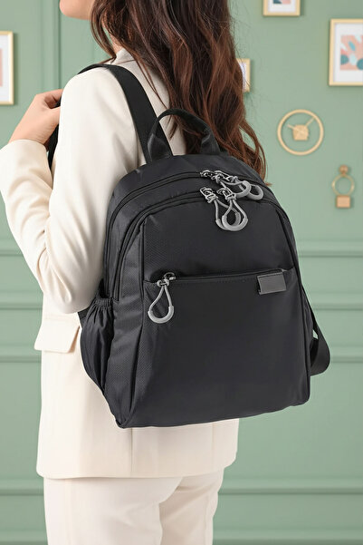 Lifonbag Women's 4 Compartment Parachute Fabric Travel Business School Backpack (30X24 cm)