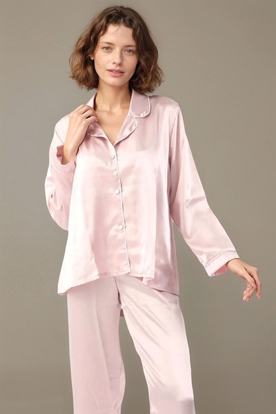 Alissa طقم زفاف نسائي من الساتان المسحوق مكون من 6 قطع، طقم فستان صباحي وقميص...