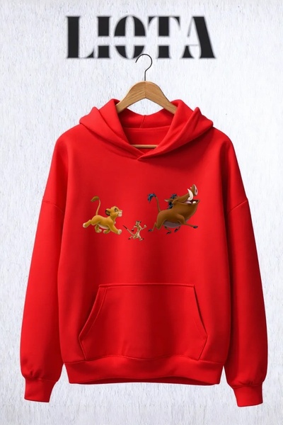 Vordevia Hakuna Matata Printed Oversize Cotton 3 Thread Sweatshirt