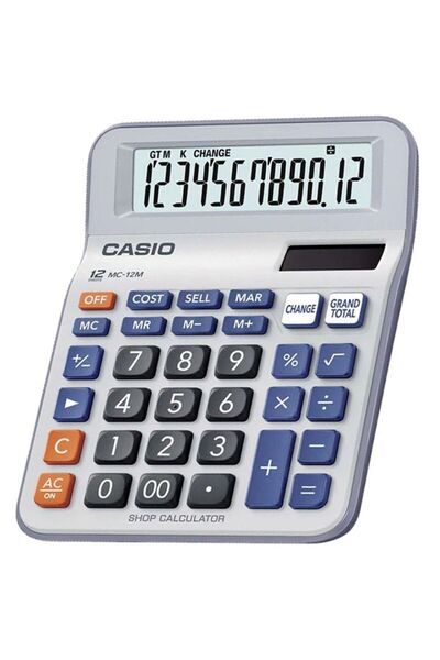 Casio 12 Hane Masa Üstü Hesap Makinesi Mc-12M-W