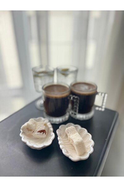 BEMİSA 6’lıGümüş Kenarlıklı İstiridye Sunumluk Lokumluk Kahve Yanı Sunum Kasesi