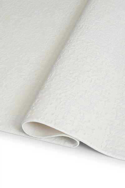 Terra Halı Yıkanabilir Antialerjik Kaymaz Taban Beyaz Koridor Salon Halısı