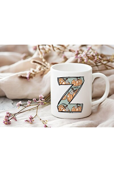 Beramussa كوب على شكل حرف Z مزين بنقش اليقطين - كوب لطيف بطابع الهالوين - هدية