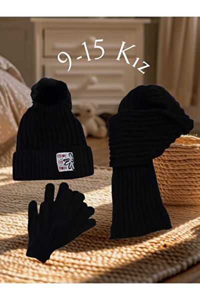 Kitti Set de 3 mănuși pentru eșarfă pentru fetiță de 9-15 ani