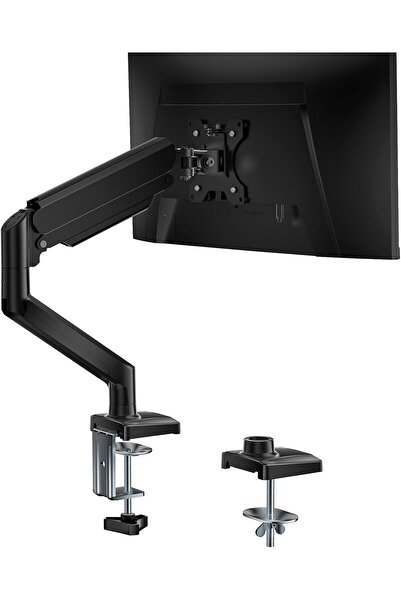 WALI حامل شاشة فردي، ذراع شاشة زنبركي غازي للشاشات مقاس 17-34 بوصة، شاشة كمبيوتر قابلة للتعديل