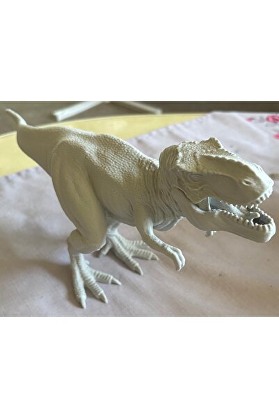 TSC Beyaz Dinazor Tyrannosaurus Dinazor Figur Oyuncak 14CM DOğal Malzeme