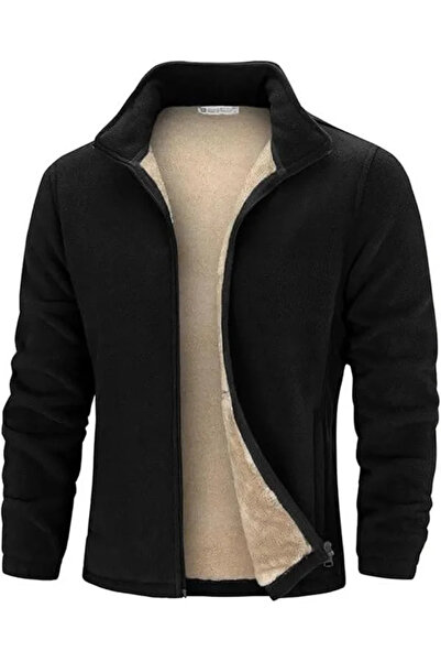 Genel Markalar Ghassy Co. Erkek Ultra Isı Peluş Astarlı Cepli Tam Fermuarlı P...