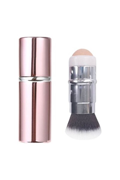 DROPY ® 2-in-1 Facial Cosmetic Accessory with Volcanic Stone & Makeup Brush, Rose Gold