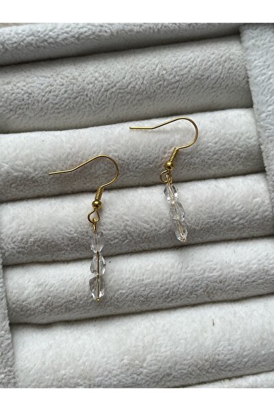 Pel Design أقراط هيركيميس من الفولاذ الملون باللون الذهبي مصنوعة يدويًا