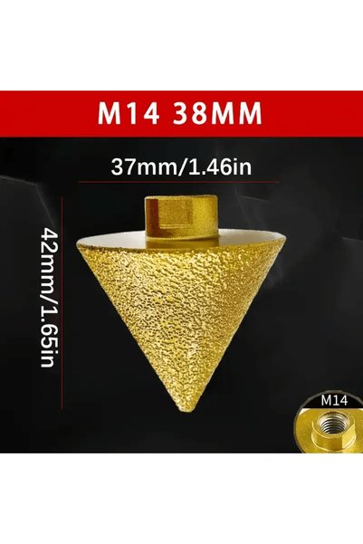 Romania Burgiu cu filet m14 diametru 38mm (Gresie , Marmura si Granit)