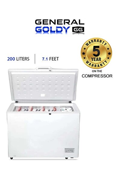 GENERAL GOLD فريزر صندوقي 7.1 قدم - 200 لتر - أبيض - GCF200D