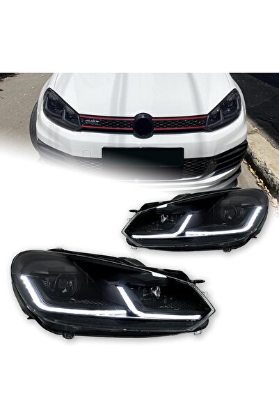 X POWER TUNİNG VW GOLF 6 2010.MK6 KROM 7.5 DİZAYN J LEDLİ ÖN FAR