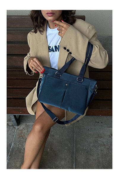 Marvelis حقيبة كتف وحقيبة يد نسائية متعددة الأقسام من الساتان من سيفا