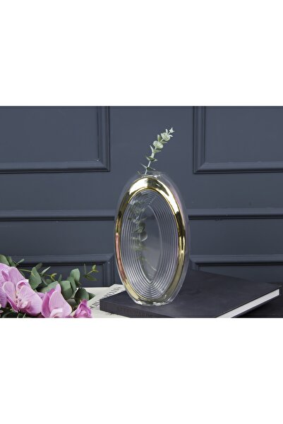 Sembol Goldy Oval Glass Vase 15X27 cm