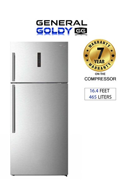 GENERAL GOLD Refrigerator Two Doors - 16.4 Cuft - 465 L - Inverter - Steel - GG490NF