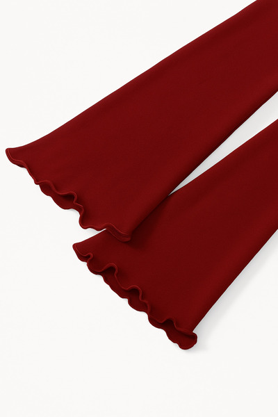 Wild Flower Bluză de top asortată cu hijab, cu decolteu rotund, cu detaliu drapat, cu mânecă spaniolă