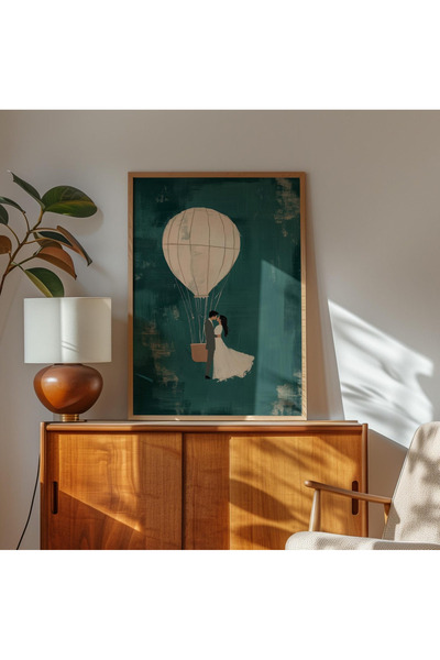 Tuba Decor Tablo dintr-o singură bucată cu rame din lemn pentru sufragerie, s...